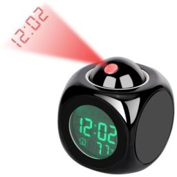 Horloge Digitale de Projection Silencieux led Reveille-Matin 12/24h Réveil Projection Plafond