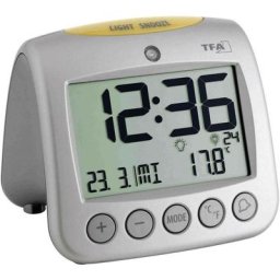 Réveil radiopiloté(e) Tfa Dostmann 60.2514 argent