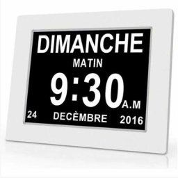 Horloge calendrier numérique One Piece 7' avec date et heure Horloge Alzheimer pour parents Rappel