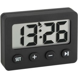 Réveil à quartz Tfa Dostmann 60-2014-01 noir