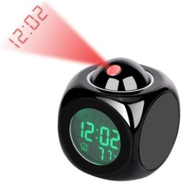Horloge Digitale de Projection Silencieux led Reveille-Matin 12/24h Réveil Projection Plafond
