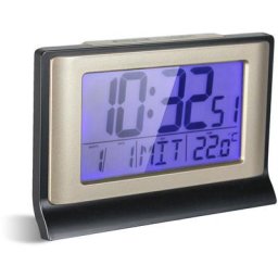 Réveil 4 en 1 : Affichage Heure + Date + Jour + Température - Ecran lcd Lumineux - Fonction Alarme