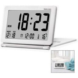 Blue Dream - Petit Réveil de Voyage,Horloge Digital Silencieux Réveil Electronique Grand Écran lcd