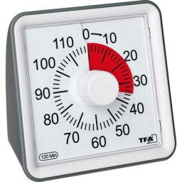 Tfa Dostmann - Timer visual Minuteur blanc analogique - blanc
