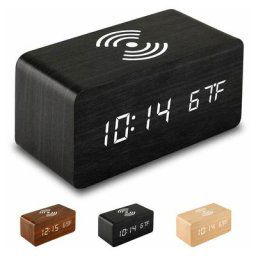 Moonstars - Reveil Numerique Avec Chargeur Sans Fil Led Reveil De Bureau Affichage De La