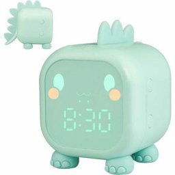 Réveil Enfant Fille Garcons Dinosaure Lumineux Reveil Enfant Numerique Lampe Réveil Veilleuse Jour
