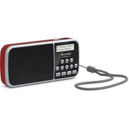 Technisat - Techniradio rdr Radio de poche dab+, fm aux, usb lampe de poche noir, rouge