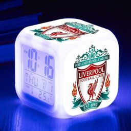 Ligue de football de Premier League réveil numérique(B), lumières colorées réveil Horloge carrée