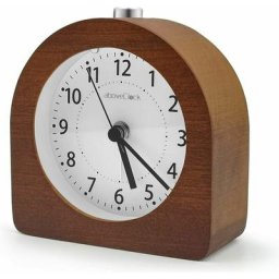Réveil à piles Snooze Réveil de voyage en bois illuminé Réveil analogique silencieux sans aiguille