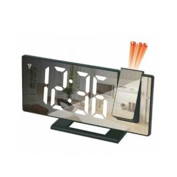 Réveil à Projection numérique led, horloge électronique avec projecteur de temps, luminosité