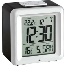 Réveil radiopiloté(e) Tfa Dostmann 60.2503 noir-argent - noir, blanc