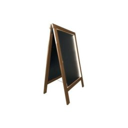 Chevalet stop trottoir bois couleur chêne de dimensions 127 x 75 cm avec éclairage led - Chêne