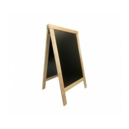 Interface Plv - Chevalet stop trottoir avec cadre en bois brut dimensions 127 x 75 cm - Brut