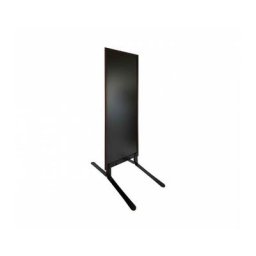 Interface Plv - Panneau trottoir grande taille bois chocolat sur piètement noir effet ressorts