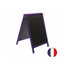 Interface Plv - Chevalet stop trottoir avec cadre bois couleur violet dimensions 85 x 55 cm - Violet