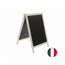 Chevalet stop trottoir avec cadre bois couleur gris cérusé dimensions 85 x 55 cm - Gris cérusé