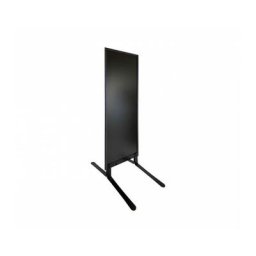 Panneau trottoir grande taille bois anthracite sur piètement noir effet ressorts dimensions 178 x
