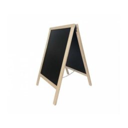 Interface Plv - Chevalet stop trottoir avec cadre bois couleur pin naturel dimensions 90 x 55 cm