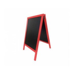 Chevalet stop trottoir avec cadre bois couleur rouge vin dimensions 90 x 55 cm - Rouge vin
