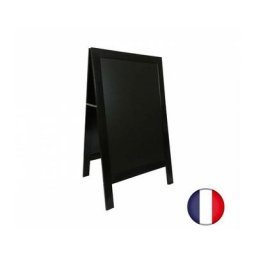 Interface Plv - Chevalet stop trottoir avec cadre bois couleur noir dimensions 127 x 75 cm - Noir