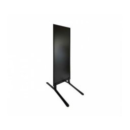 Interface Plv - Panneau trottoir grande taille bois noir sur piètement noir effet ressorts