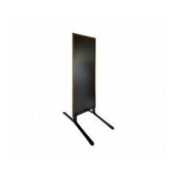 Interface Plv - Panneau trottoir grande taille bois chêne sur piètement noir effet ressorts