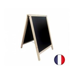 Interface Plv - Chevalet stop trottoir avec cadre bois couleur pin naturel dimensions 85 x 55 cm