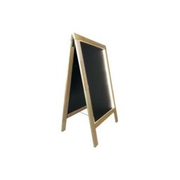 Chevalet stop trottoir bois couleur pin naturel de dimensions 127 x 75 cm avec éclairage led - Pin