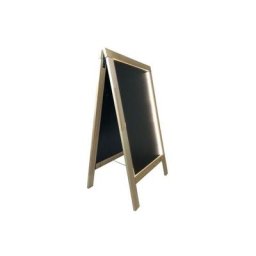 Interface Plv - Chevalet stop trottoir bois brut de dimensions 127 x 75 cm avec éclairage led - Brut