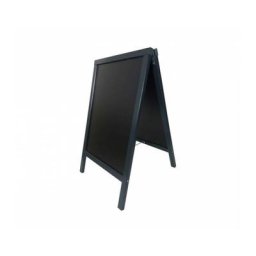 Interface Plv - Chevalet stop trottoir avec cadre bois couleur anthracite dimensions 90 x 55 cm