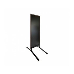 Panneau trottoir grande taille bois taupe sur piètement noir effet ressorts dimensions 178 x 64,5