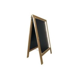 Chevalet stop trottoir bois couleur miel de dimensions 127 x 75 cm avec éclairage led - Miel
