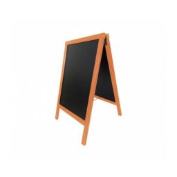 Interface Plv - Chevalet stop trottoir avec cadre bois couleur orange dimensions 90 x 55 cm - Orange