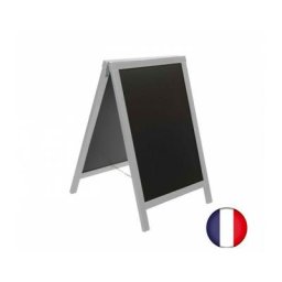 Interface Plv - Chevalet stop trottoir avec cadre bois couleur gris dimensions 85 x 55 cm - Gris
