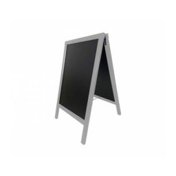 Interface Plv - Chevalet stop trottoir avec cadre bois couleur gris dimensions 90 x 55 cm - Gris