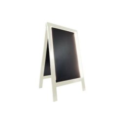 Chevalet stop trottoir bois couleur ivoire de dimensions 127 x 75 cm avec éclairage led - Ivoire