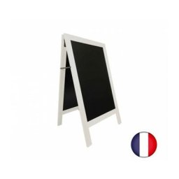 Interface Plv - Chevalet stop trottoir avec cadre bois couleur ivoire dimensions 127 x 75 cm
