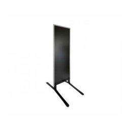 Interface Plv - Panneau trottoir grande taille bois gris sur piètement noir effet ressorts