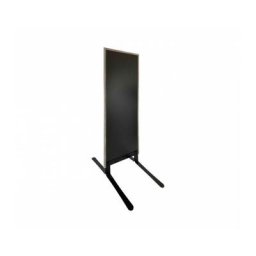 Panneau trottoir grande taille bois gris cérusé sur piètement noir effet ressorts dimensions 178 x
