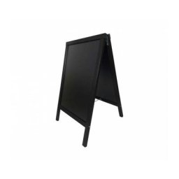 Interface Plv - Chevalet stop trottoir avec cadre bois couleur noir dimensions 90 x 55 cm - Noir