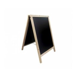 Interface Plv - Chevalet stop trottoir avec cadre bois brut dimensions 85 x 55 cm - Brut