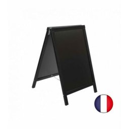 Interface Plv - Chevalet stop trottoir avec cadre bois couleur noir dimensions 85 x 55 cm - Noir