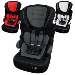 Siège auto et rehausseur - Groupe 1.2.3 de 9 à 36kg - Gris Monsieur Bébé