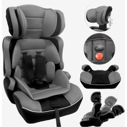 Siège Enfant Siège Auto Enfant 9-36 kg Siège Enfant de Catégorie 1+2+3 Gris - Gris - Arebos