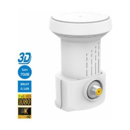 Lnb single high gain 70 d - fact.bruit 0,1DB full hd 4K tntsat astra fransat