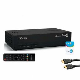 Pack Strong Récepteur tv Satellite hd + Carte Fransat PC7 + Câble hdmi - Noir