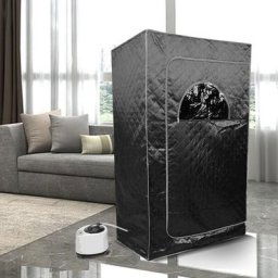 Dyhf - Sauna vapeur portable 1000W 220V Personal Home Spa avec cuiseur vapeur 10080170cm Noir