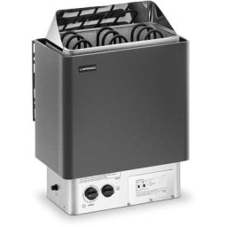 Poêle Électrique Sauna Radiateur Bain Finnois Unité Commande Intégrée 4,5kW 400V - Gris, Argent