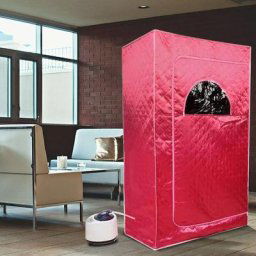 Dyhf - Sauna vapeur portable 1000W 220V Personal Home Spa avec cuiseur vapeur 10080170cm Rouge