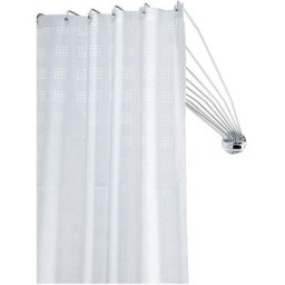 Rail pour rideau de douche Ombrelle d'angle Chrome Sealskin - Argent